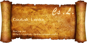 Csutak Lenke névjegykártya